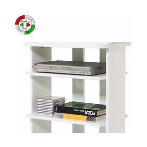 Carrello porta Tv Bianco Frassinato 3 ripiani Cm 60x45xH 81