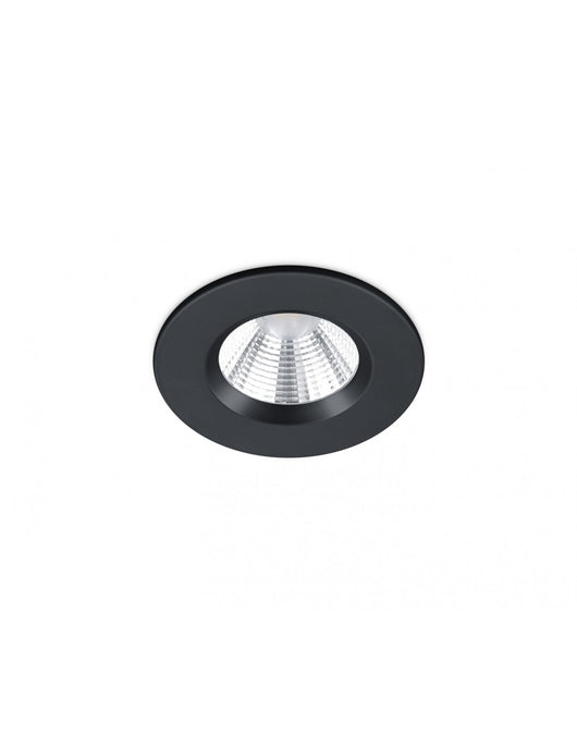 Faretto da Incasso Rotondo Zagros Nero Led 5W IP65 Ø8 cm Trio Lighting