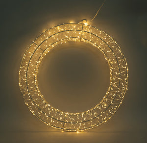 Corona luminosa 50 cm, 720 LED bianco caldo