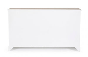 Credenza Dorotea 2 ante 4 cassetti in legno nobilitato bianco