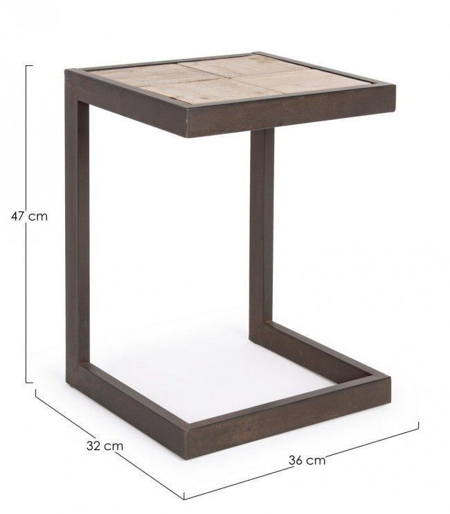 Sgabello industrial bar Blocks 47h cm