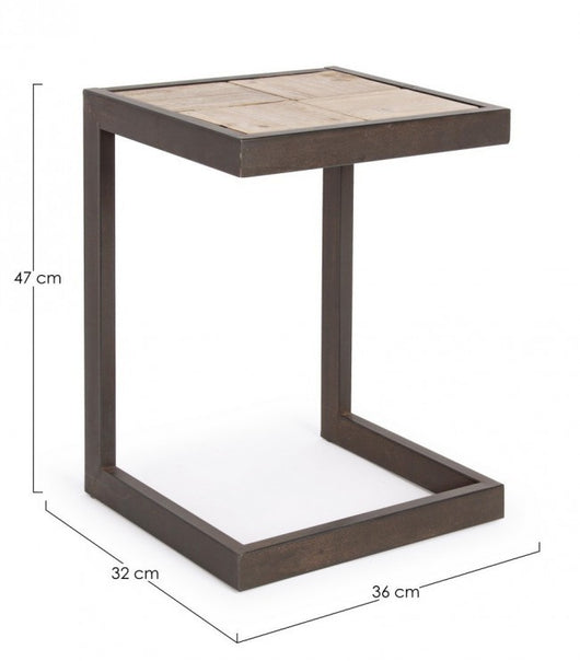 Sgabello industrial bar Blocks 47h cm