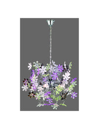 Sospensione Flower 4xE14 Cromo Fiori Multicolor Ø63 cm Trio Lighting