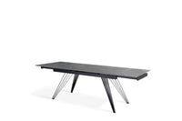 Tavolo allungabile grigio-negro opaco 90 cm x 160-240  cm cm H. 76 cm