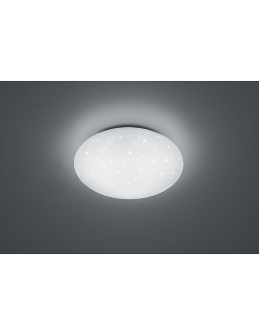 Plafoniera Led IP44 Dimmerabile Putz Bianco Glitter Ø37 cm Trio Lighting