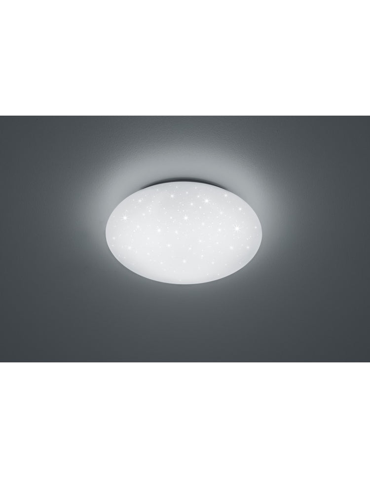 Plafoniera Led IP44 Dimmerabile Putz Bianco Glitter Ø37 cm Trio Lighting