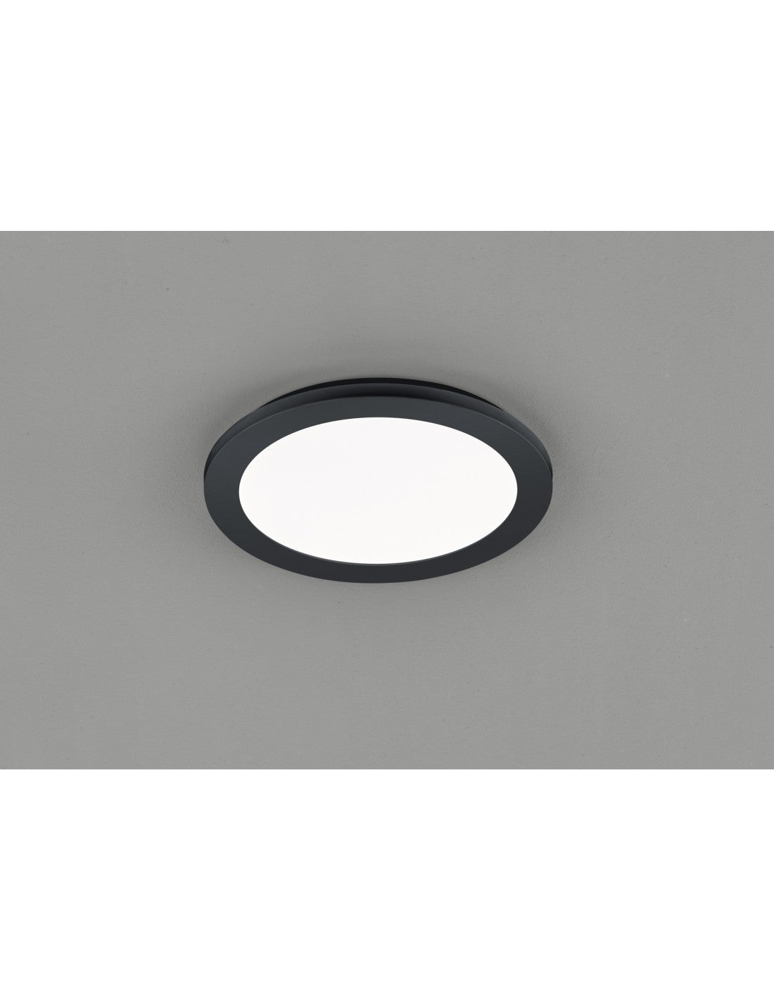 Plafoniera Rotonda Camillus Led Dimmerabile Nero IP44 Ø26 cm Trio Lighting