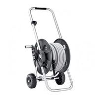 Carrello avvolgitubo equipaggiato Argento QUBO Pronto25 tubo da 25 metri