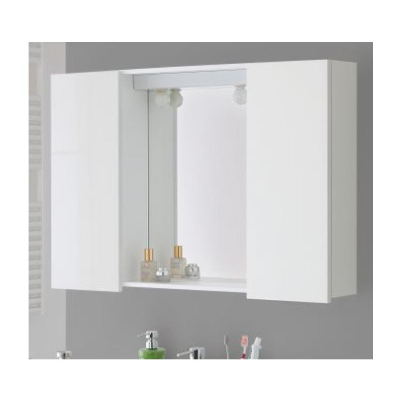 Specchiera bagno due ante Bianco 91x17x h61 cm