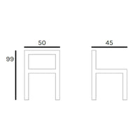 Sgabello Oxy 99 H in Polipropilene Tortora 50 x 45 x 99 cm