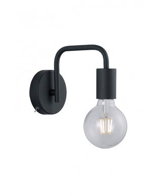 Applique Braccio Metallo Portalampada E27 Diallo Nero Trio Lighting