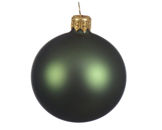 Pallina di Natale Vetro opaco a pallina colore verde pino ø 10cm