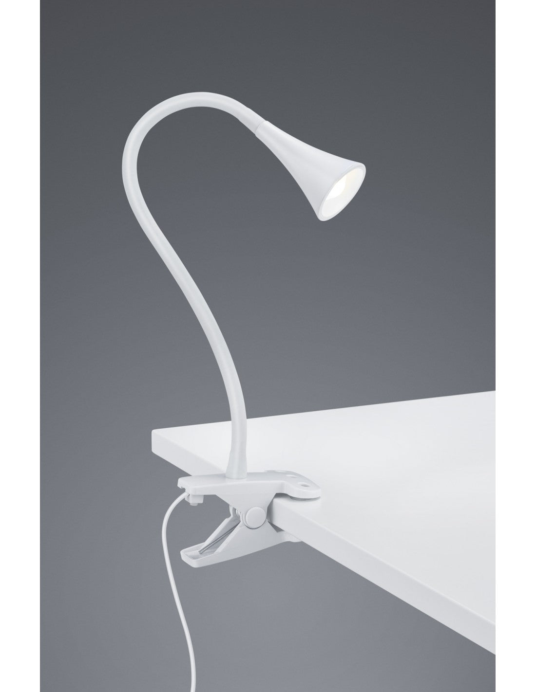 Lampada da Scrivania Led Viper Bianco Con Pinza H35 cm Trio Lighting