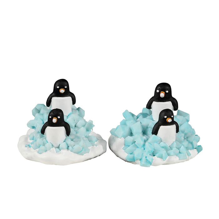 Lemax Candy Penguin Colony Set Of 2 - Set di 2 colonie di pinguini di caramelle per villaggio di Natale