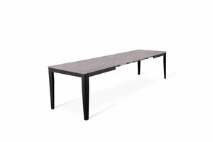 Tavolo allungabile antracite-nero 90 cm x 156- 316 cm H. 76 cm