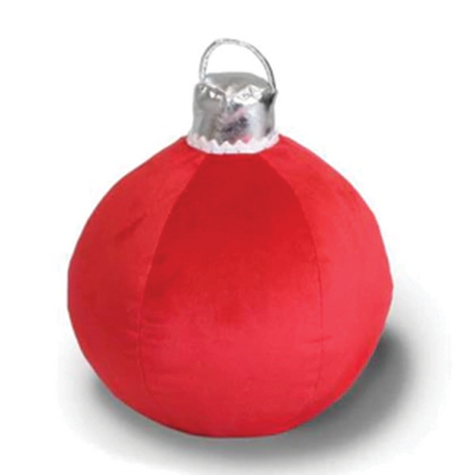 Cuscino pallina di natale Ø25 cm rosso