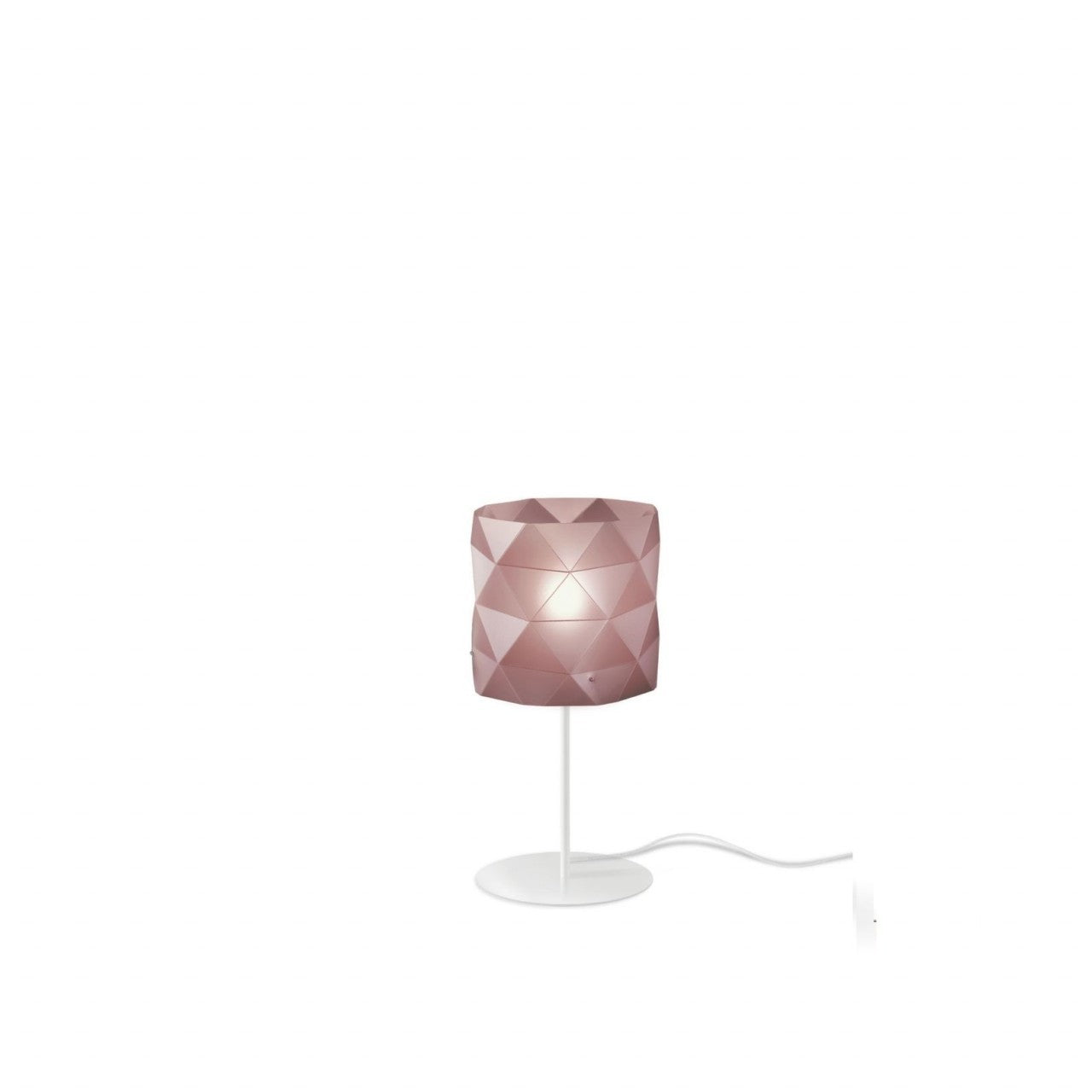 Lampada da Tavolo Base e Stelo Pink Metal in Metallo Cm. 13 x 36h