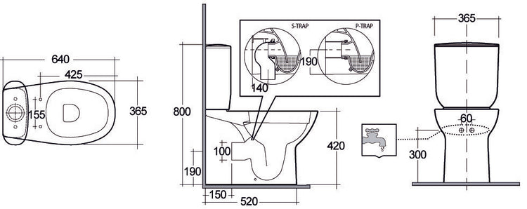 Vaso Monoblocco Filo Muro Rimless Morning