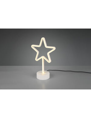 Lumetto Stella Lampada Da Tavolo Star Led Giallo H30 cm Bianco Trio Lighting