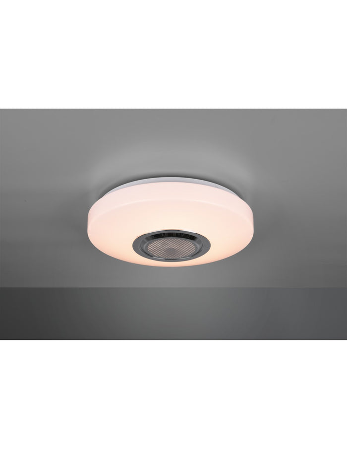 Plafoniera Rotonda Moderna Led RGB Bluetooth Maia Ø33 cm Bianco Trio Lighting