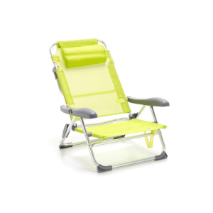 Spiaggina Relax Pieghevole in Textilene Lemon - Dimensioni: 104x60xH71 cm