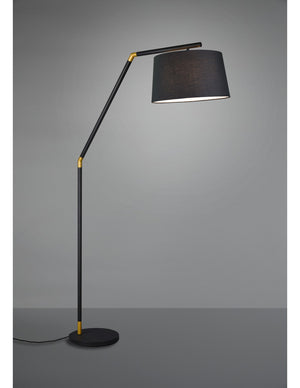 Piantana Tracy 1xE27 Nero Paralume Tessuto Nero H175 cm Trio Lighting