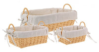 2x Set di ciotole beige 26x20x12h, 34x27x13h, 45x35x15h