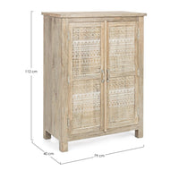 Mobile 2 ante Mayra in legno naturale 79x40x112h cm