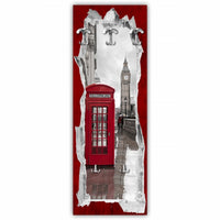 Appendiabiti da ingresso Telephone Box 46x125 cm