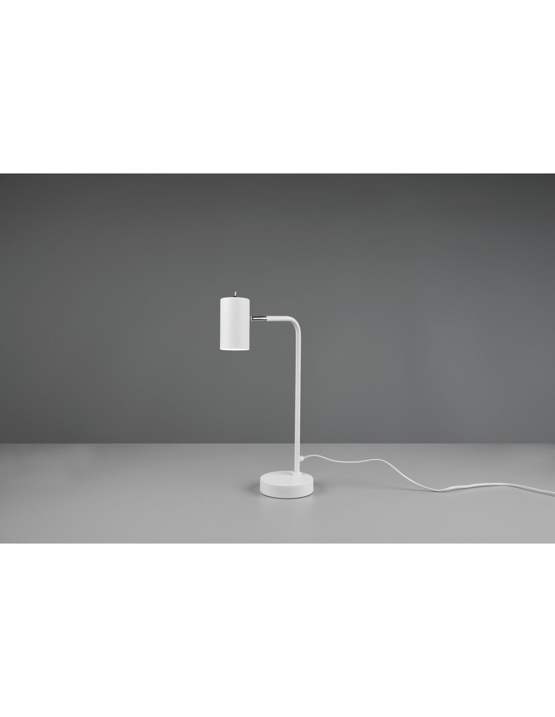 Lampada Da Tavolo Marley Bianco E Spot Cilindrico H45 Trio Lighting