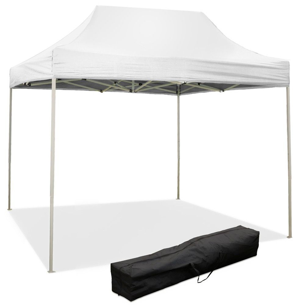 Gazebo richiudibile pieghevole 3 X 2 Bianco ricoperto in PVC impermeabile