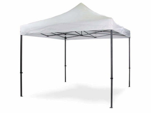 Gazebo richiudibile pieghevole 3 X 3 PVC Bianco impermeabile Market Plus