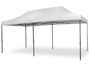 Gazebo richiudibile pieghevole 3 X 6 PVC Bianco impermeabile Market Plus