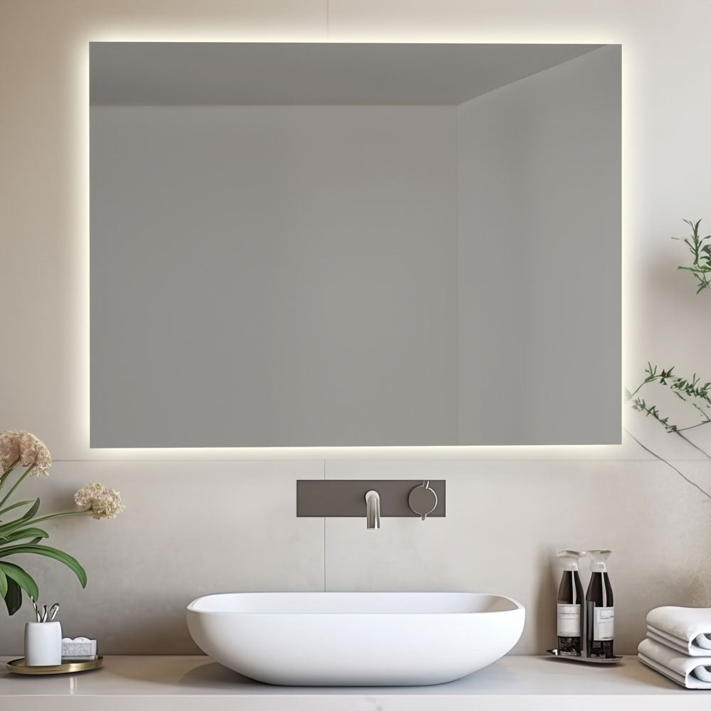 Specchio da bagno retroilluminato reversibile AURORA LED 70x100 Made in Italy