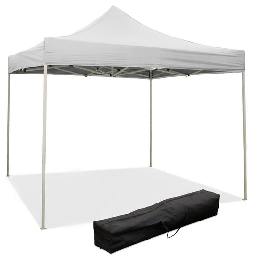 Gazebo richiudibile pieghevole 3 X 3 Bianco ricoperto in PVC impermeabile