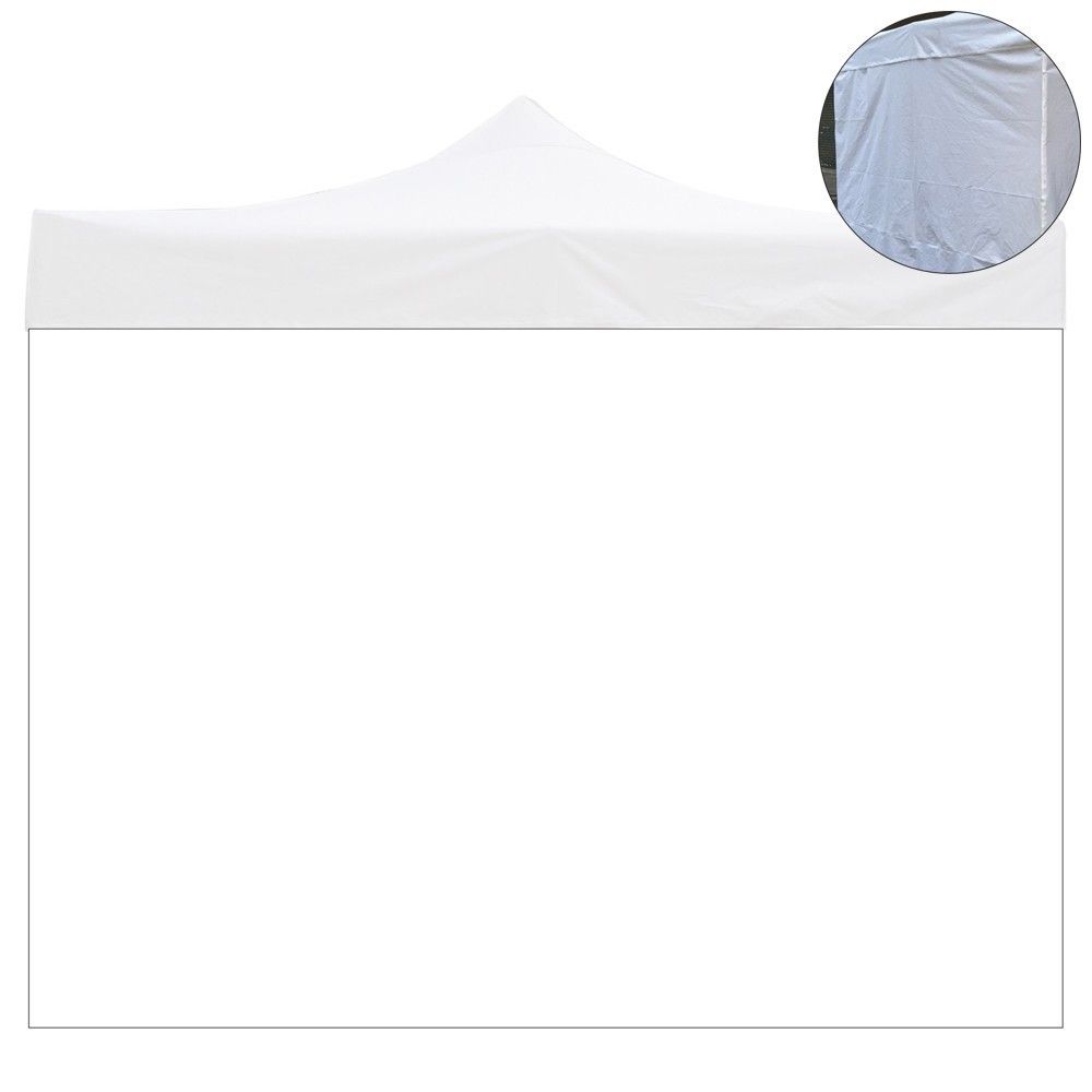 Telo laterale 6x2mt bianco impermeabile per gazebo richiudibile 3x6mt