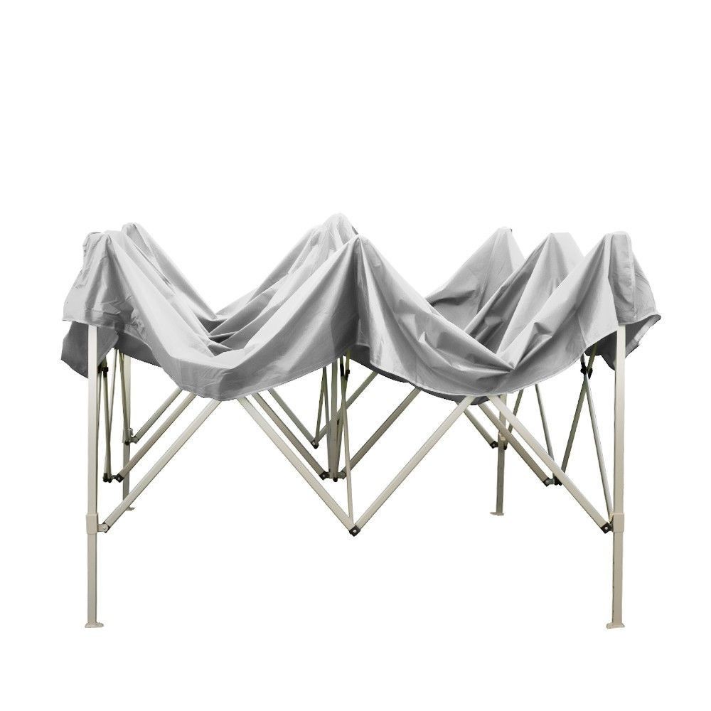 Gazebo richiudibile pieghevole 3 X 4,5 Bianco ricoperto in PVC impermeabile