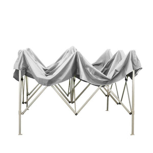 Gazebo richiudibile pieghevole 3 X 4,5 Bianco ricoperto in PVC impermeabile