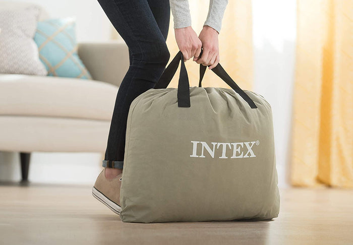 INTEX Materasso materassino gonfiabile letto singolo doppio strato con pompa integrata 99X191X42H cm 405131