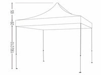 Gazebo richiudibile pieghevole 2 X 2 PVC Bianco impermeabile Market