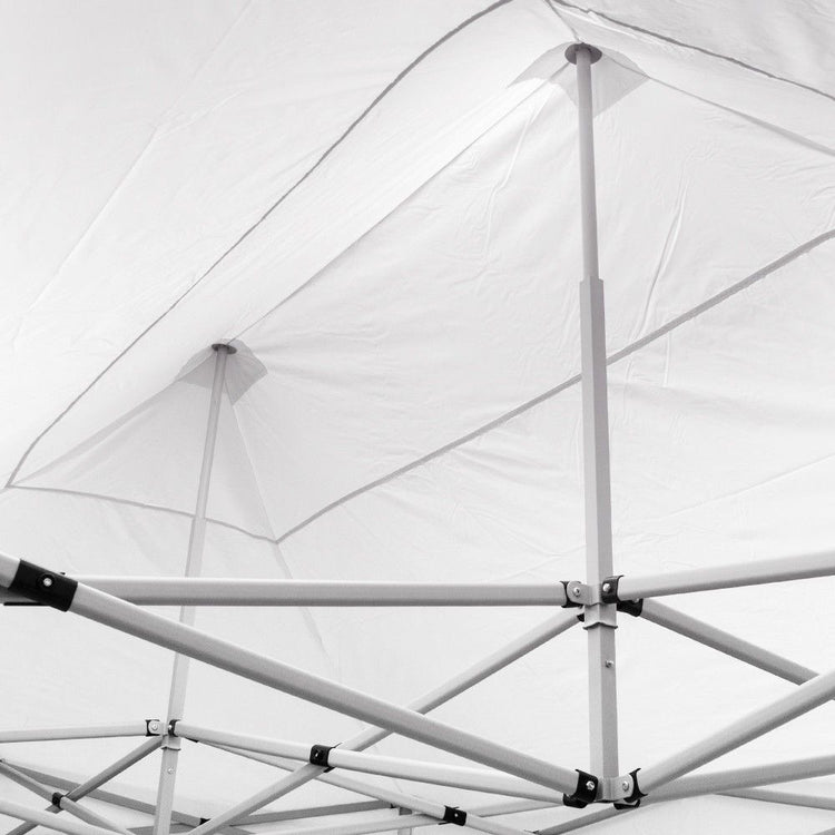 Gazebo richiudibile pieghevole 3 X 4,5 Bianco ricoperto in PVC impermeabile