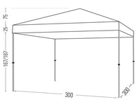 Gazebo richiudibile pieghevole 3 X 3 PVC Verde impermeabile Easy