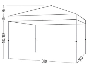 Gazebo richiudibile pieghevole 3 X 3 PVC Verde impermeabile Easy