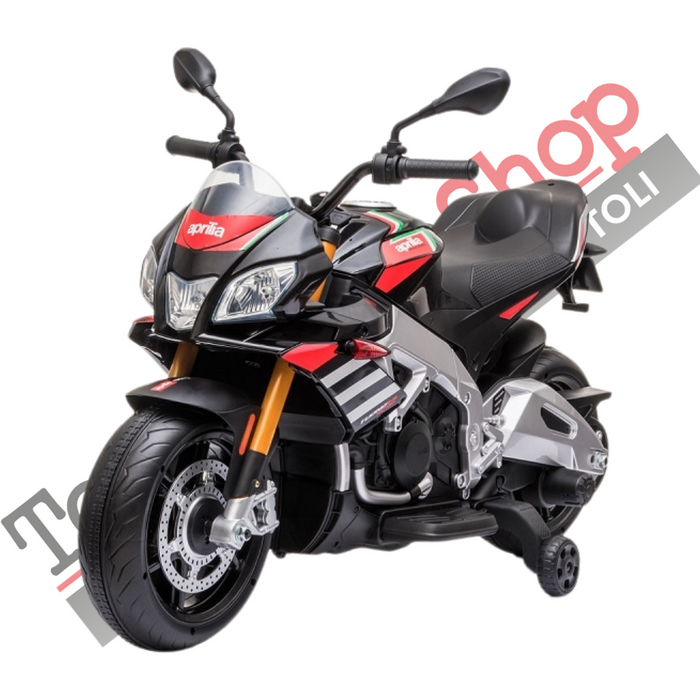 Moto Elettrica per Bambini Aprilia Racing Tuono 12V Ruote in EVA-Tricolore Italy