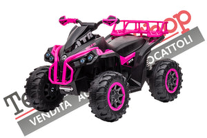 Quad Elettrico per Bambini ATV  1.0 12V  con Radiocomando colore Rosa