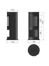 INCOZA 4 - Biocamino da pavimento freestanding