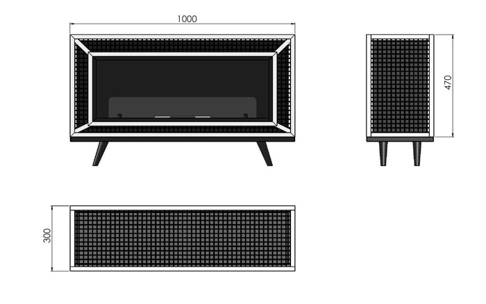 Biocamino Da Pavimento freestanding Mod. INDUSTRIAL