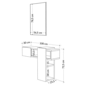 Mobile ingresso Efes mocha bianco con specchio