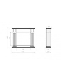 INPORTAL 1 - Biocamino freestanding da pavimento camino a bioetanolo nero/bianco colore Nero