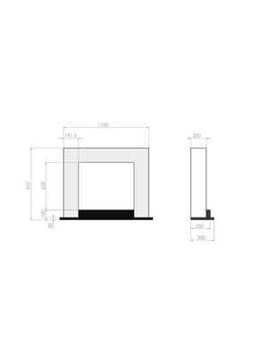 Biocamino Freestanding Da Pavimento Camino A Bioetanolo Bianco Mod. INPORTAL 2